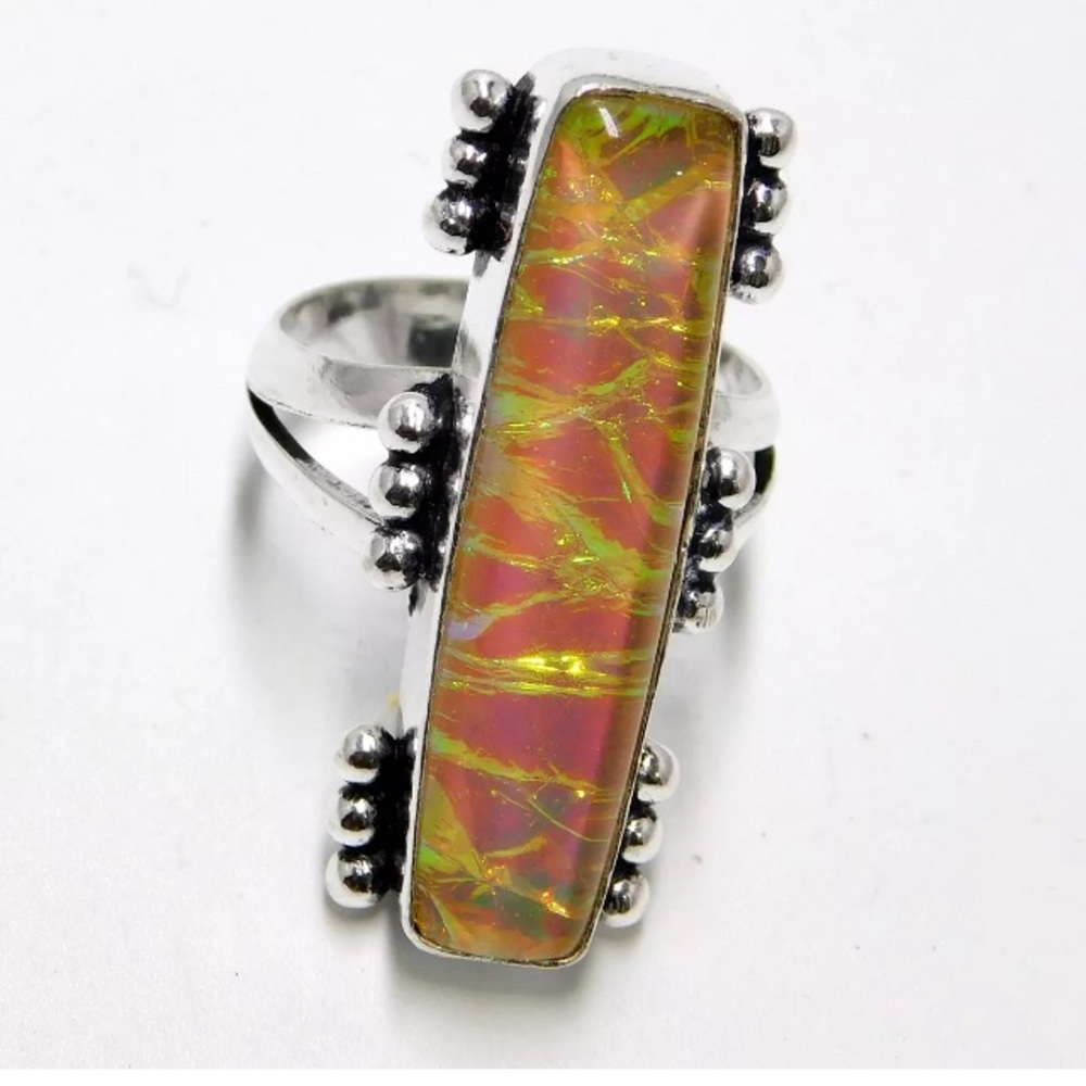 Australian Triplet Opal Size 6.75. 925 Silver